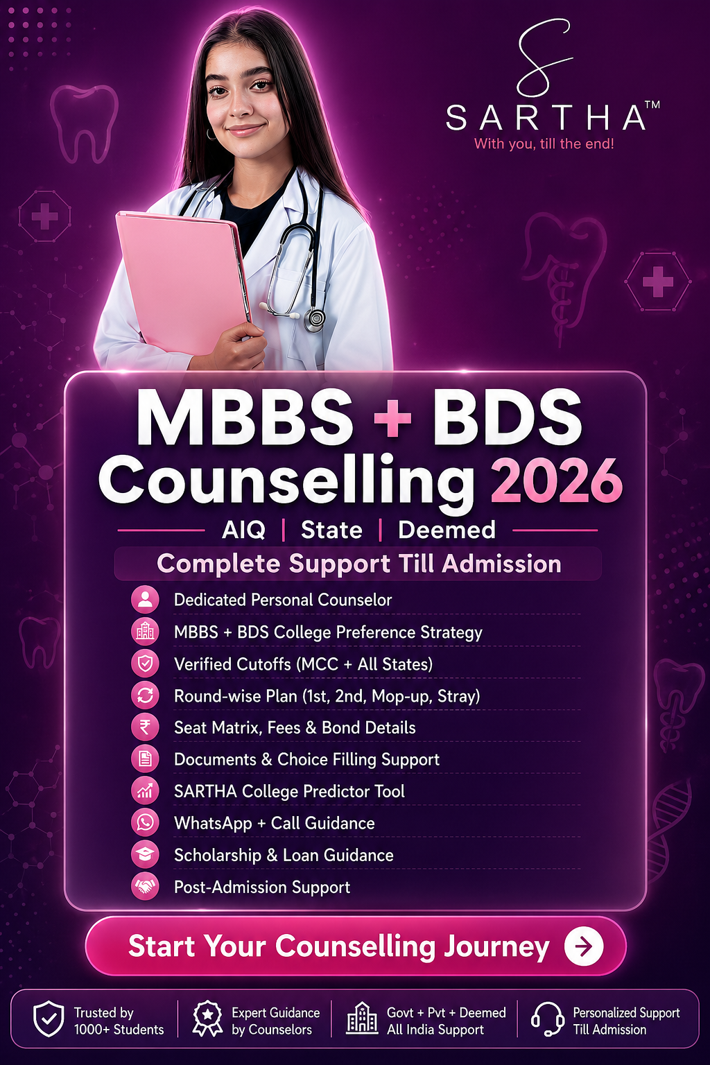 MBBS BDS Counselling 2026